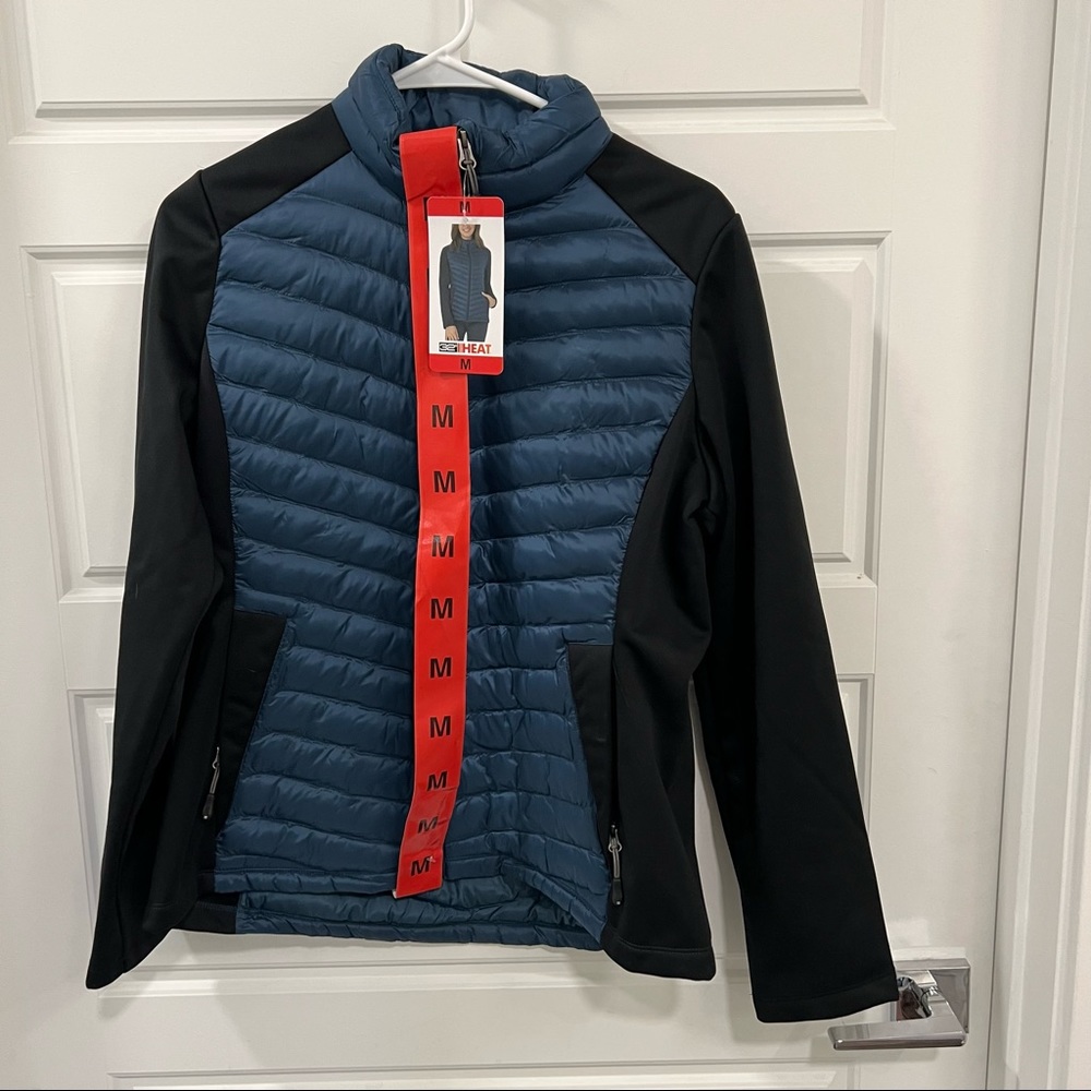 NWT blue and black puffer jacket